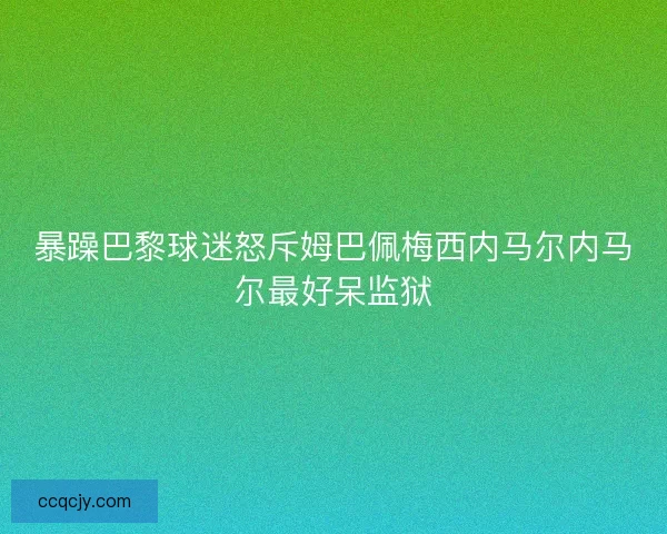 暴躁巴黎球迷怒斥姆巴佩梅西内马尔内马尔最好呆监狱
